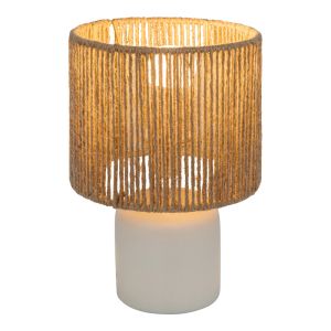 Table lamp Leyda ceramic in white-natural color D16x24cm