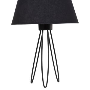 Table lamp Livo Hm4708.01 black with tripod metal base Φ22x36hcm.