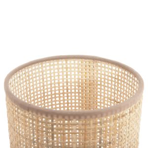 Table lamp Lyktur Hm4709 beige woven drop-wooden base Φ15.5x35.5hcm.