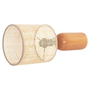 Table lamp Lyktur Hm4709 beige woven drop-wooden base Φ15.5x35.5hcm.