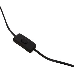 Table lamp Oranye teak wood-white Pvc drop Φ40x53hcm Hm4421