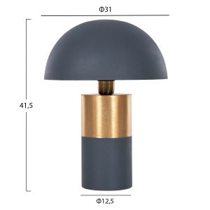 Table lamp Pune metal in anthracite blue-gold D31x41.5cm Hm4253.05