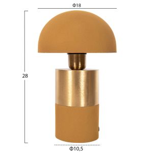 Table lamp Pune metal in mustard-gold D18x28cm Hm4255,09