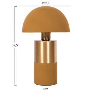 Pune table lamp, metal in mustard with gold, D20.5x32.5cm Hm4254.10