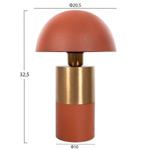 Table lamp Pune, metal in orange with gold, D20.5x32.5cm Hm4245.08