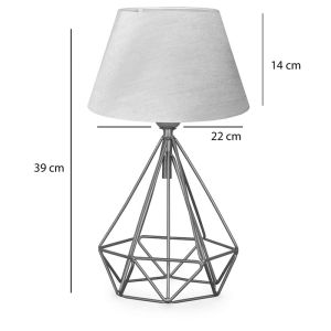 Table lamp Pwl-1080 E27 beige-gold D22x39cm