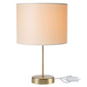 Table lamp Pwl-1183 E27 cream-gold D22x36.5cm