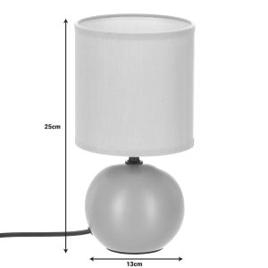 Table lamp Pwl-1210 E14 ceramic in gray color D13x25cm