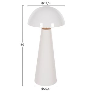 Smush table lamp, metal in white with rotating cover, D32.5x69cm Hm4258.03