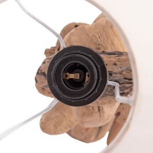 Table lamp Tygo Hm4436 Driftwood and white shade Φ35x57cm.