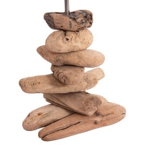 Table lamp Tygo Hm4436 Driftwood and white shade Φ35x57cm.