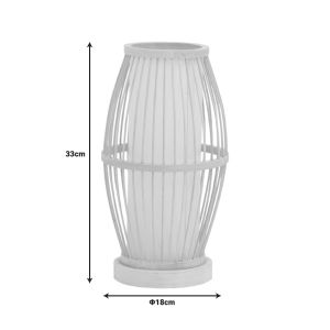 Table lamp Werek E27 bamboo in natural color D18x33cm