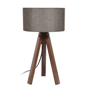 Table lamp in brown color with brown base, dimensions 25x45.5cm