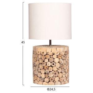 Round table lamp Twiggy Hm4427 wood Φ24.5x45cm.
