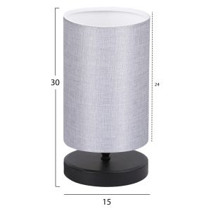 Table lamp with black base and light gray cover, Hm7595,03