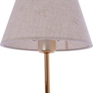 Table lamp with gold base and column, black cover, Hm7600,02