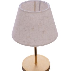 Table lamp with gold base and column, black cover, Hm7600,02
