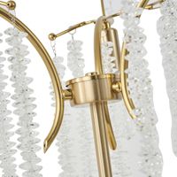 Table lamp, metal, clear glass, 3xe27, 15w, 500x500 mm, Arte Illumina Dynasty