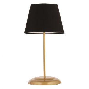 Metal table lamp with black shade Hm7569,02 25x50hcm