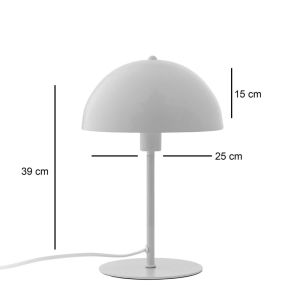 Desker table lamp E27 metal-cream D25x39cm