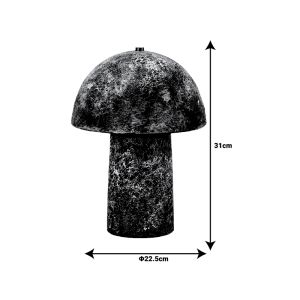 Night lamp Bonbi Inart E27 black ceramic D22.5x31cm