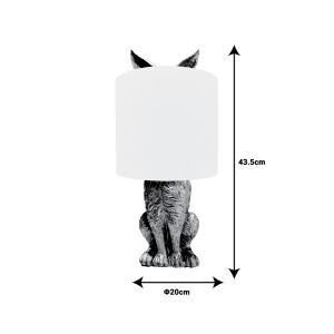 Clouse Inart E27 night lamp with metal base, white/gold color, D20x43.5cm