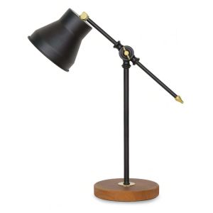 Night lamp Hm7584.01 with brown base and black shade