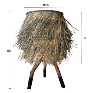 Teak wood bedside lamp Hm7771