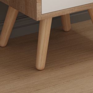 Dinkl bedside table, Hm2472.04, melamine-2 drawers, sonema-white, 29.7x29.7x45hcm