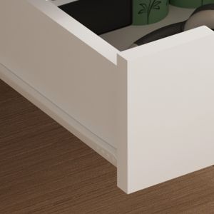 Dinkl bedside table, Hm2472.04, melamine-2 drawers, sonema-white, 29.7x29.7x45hcm