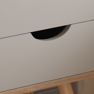 Dinkl bedside table, Hm2472.05, melamine-2 drawers, sonema-gray, 29.7x29.7x45hcm
