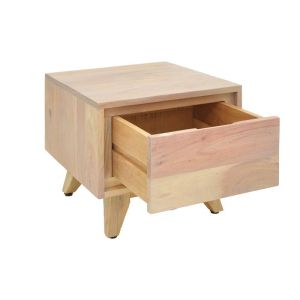 Нощно шкафче Emira масивно дърво акация естествен нюанс 40x40x35см