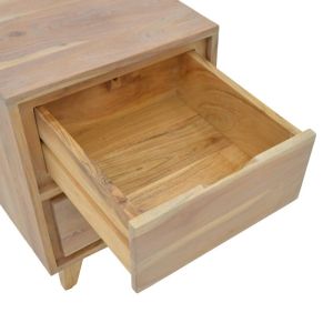 Нощно шкафче Emira масивно дърво акация естествен нюанс 40x40x54см