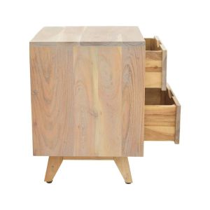 Нощно шкафче Emira масивно дърво акация естествен нюанс 40x40x54см