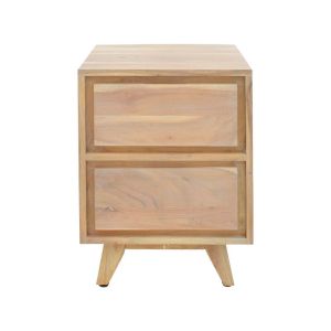 Нощно шкафче Emira масивно дърво акация естествен нюанс 40x40x54см