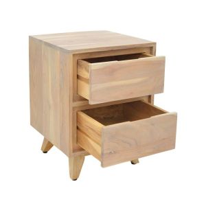 Нощно шкафче Emira масивно дърво акация естествен нюанс 40x40x54см