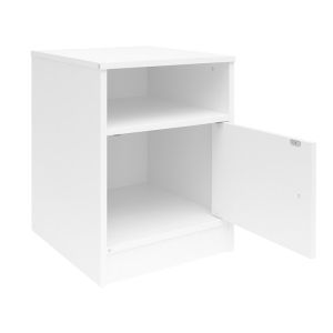 Нощно шкафче Foly с шкаф в бяло 40x40x50см