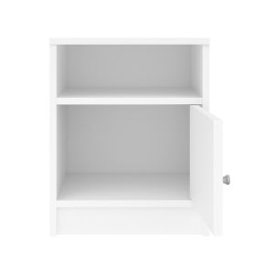 Нощно шкафче Foly с шкаф в бяло 40x40x50см