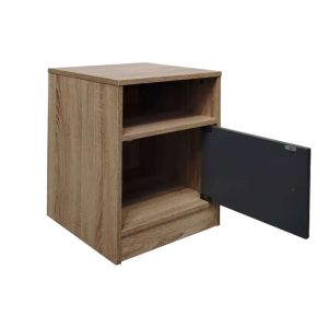Нощно шкафче Foly с шкаф в цвят сонома-антрацит 40x40x50см