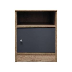 Нощно шкафче Foly с шкаф в цвят сонома-антрацит 40x40x50см