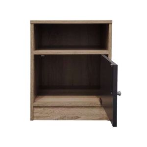 Нощно шкафче Foly с шкаф в цвят сонома-антрацит 40x40x50см