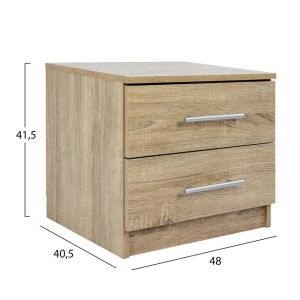 Нощно шкафче Melamine Hm2220,02 цвят сонома 48x40,5x41,5