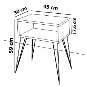 Нощно шкафче Naida 45x30x59cm