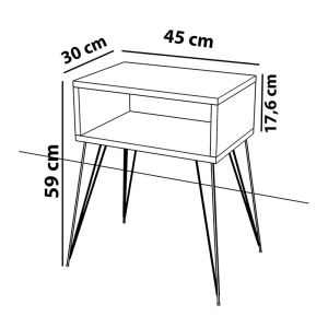 Нощно шкафче Naida 45x30x59cm