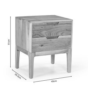 Нощно шкафче Snooze акация масив 43x35,5x51cм