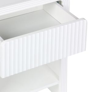 Нощно шкафче Zeplen Mdf в бял цвят 40x30x53см