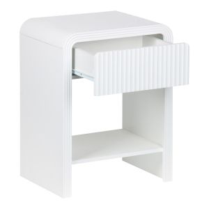 Нощно шкафче Zeplen Mdf в бял цвят 40x30x53см