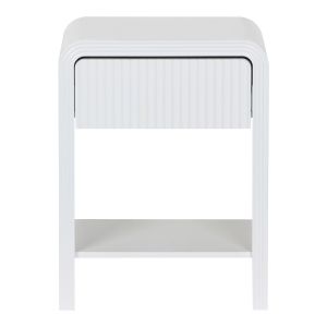 Нощно шкафче Zeplen Mdf в бял цвят 40x30x53см