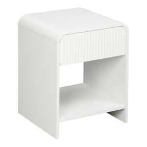 Нощно шкафче Zeplen Mdf в бял цвят 40x40x53см