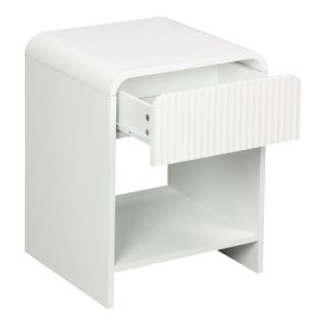 Нощно шкафче Zeplen Mdf в бял цвят 40x40x53см